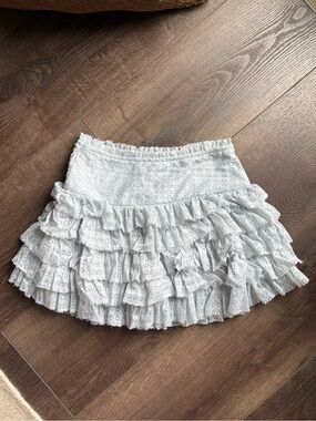 American Eagle baby blue ruffle skirt